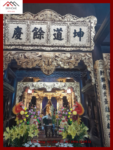 Hoành phi gỗ phòng thờ chữ Khôn đạo dư khương